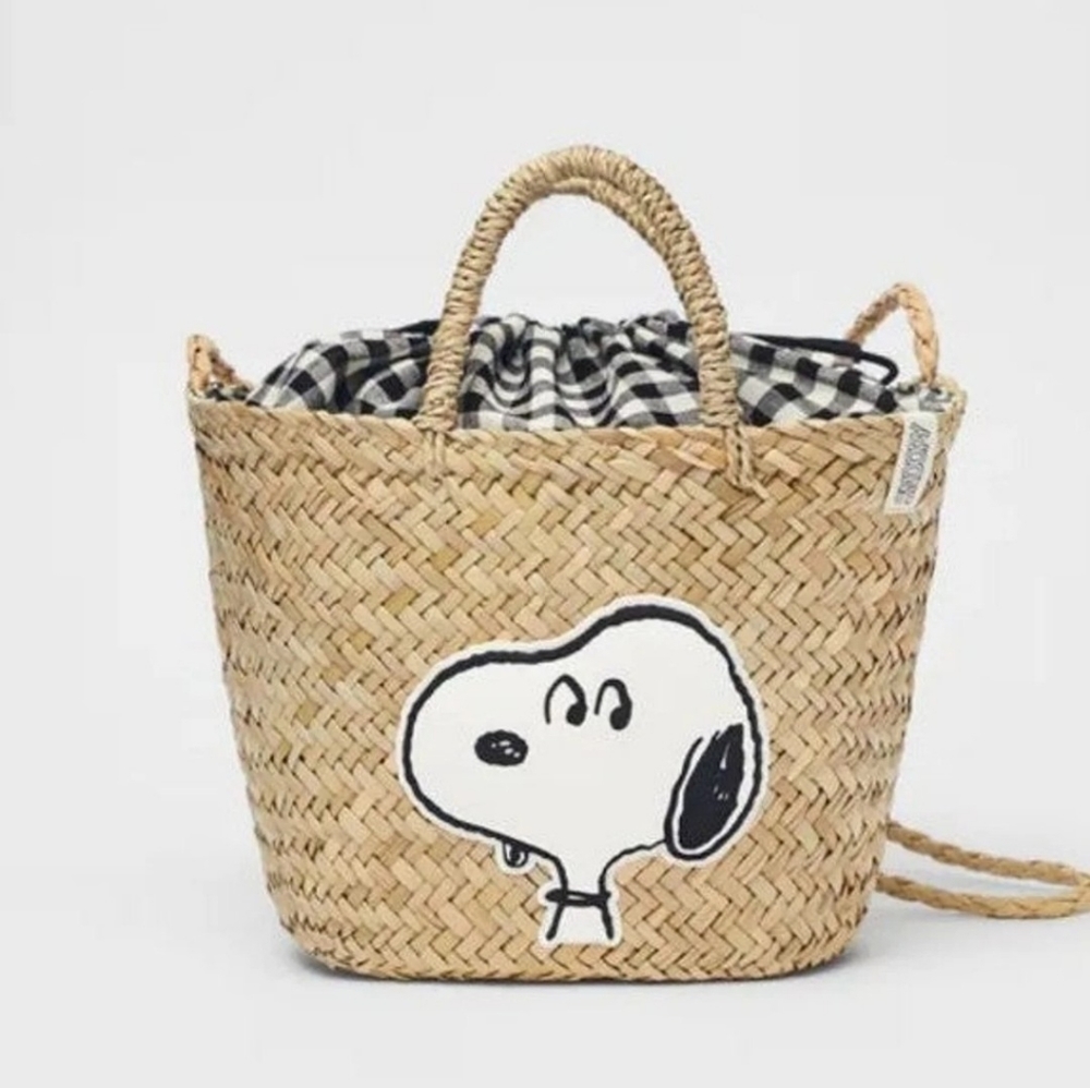 Peanuts Zara snoopy basket bag